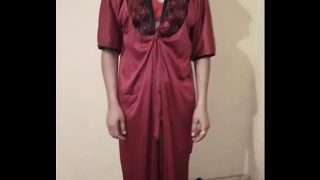 hot indian wife in red night dress having hard fucking with her hubbie Video